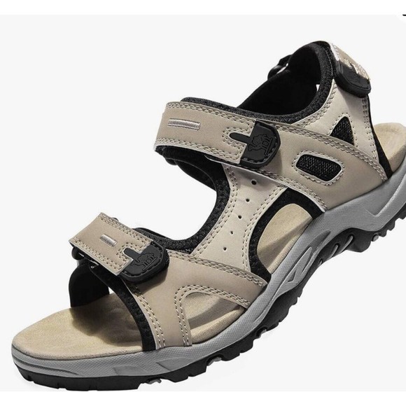 Camel Crown Womens Beige Athletic Hiking Sport‎ Strappy Sandals Size 9 - Picture 1 of 8